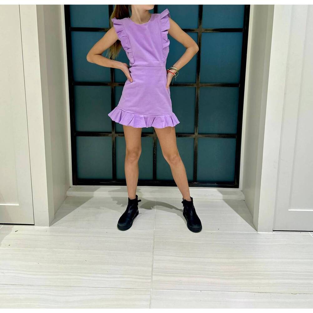NEW LITTLE OLIN cut out dress in purple